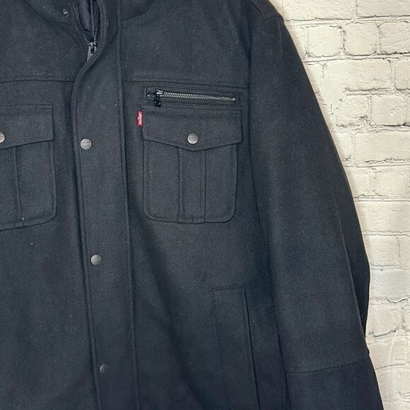 Levi’s Men’s Black Cotton Twill Jacket with Quilted Insulated Liner size xl - Picture 2 of 10